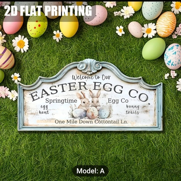 None Other - New Easter Egg Co Decorative Sign